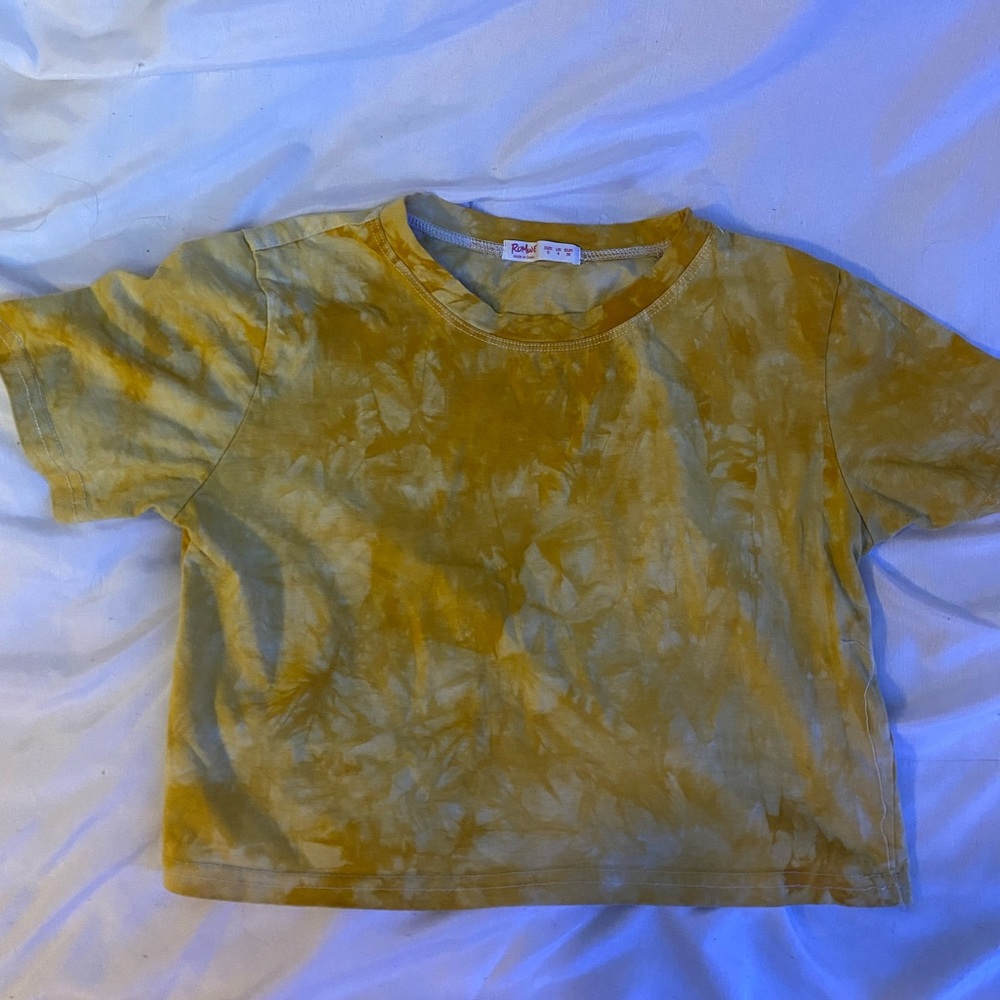 Yellow crop top